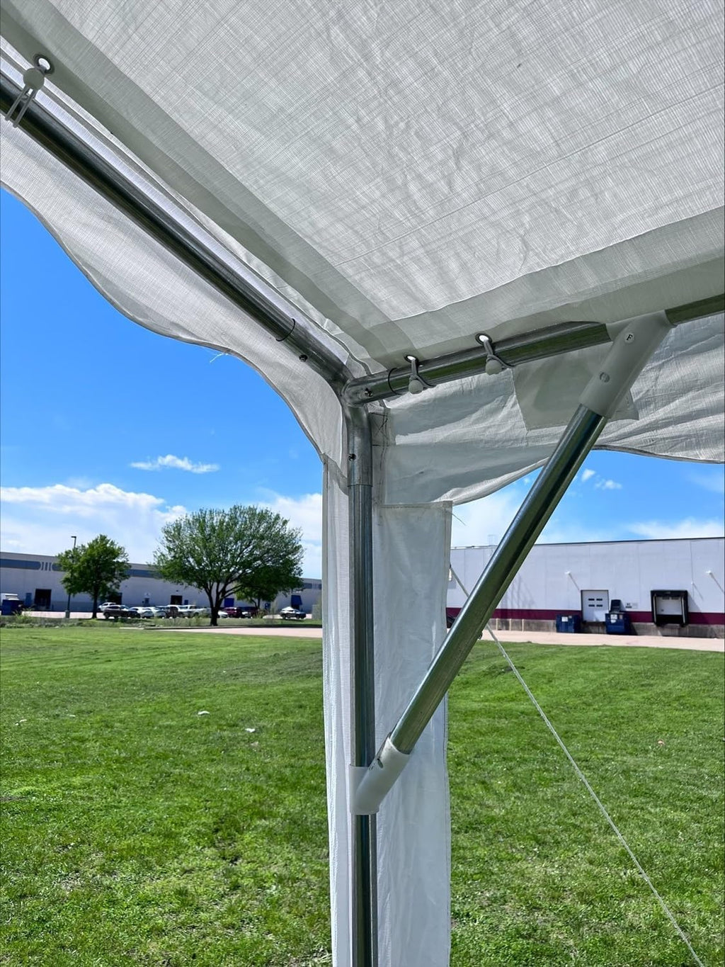 DELTA 32'x16' Budget PE Party Tent - B Model, Free (2) Long Storage Bags, Tents for Parties Large Commercial Canopy Wedding Event Tents with Removable Sidewalls for Patio Outdoor Events