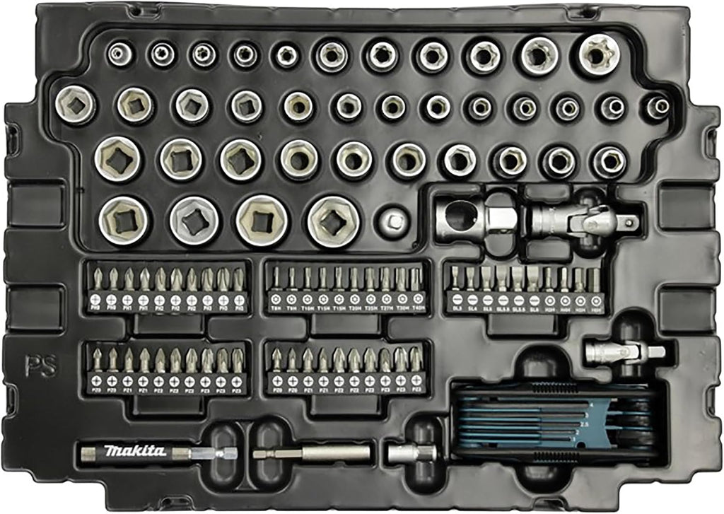 Makita E-08713 120 Piece Maintenance Set Supplied in a Makpac Case