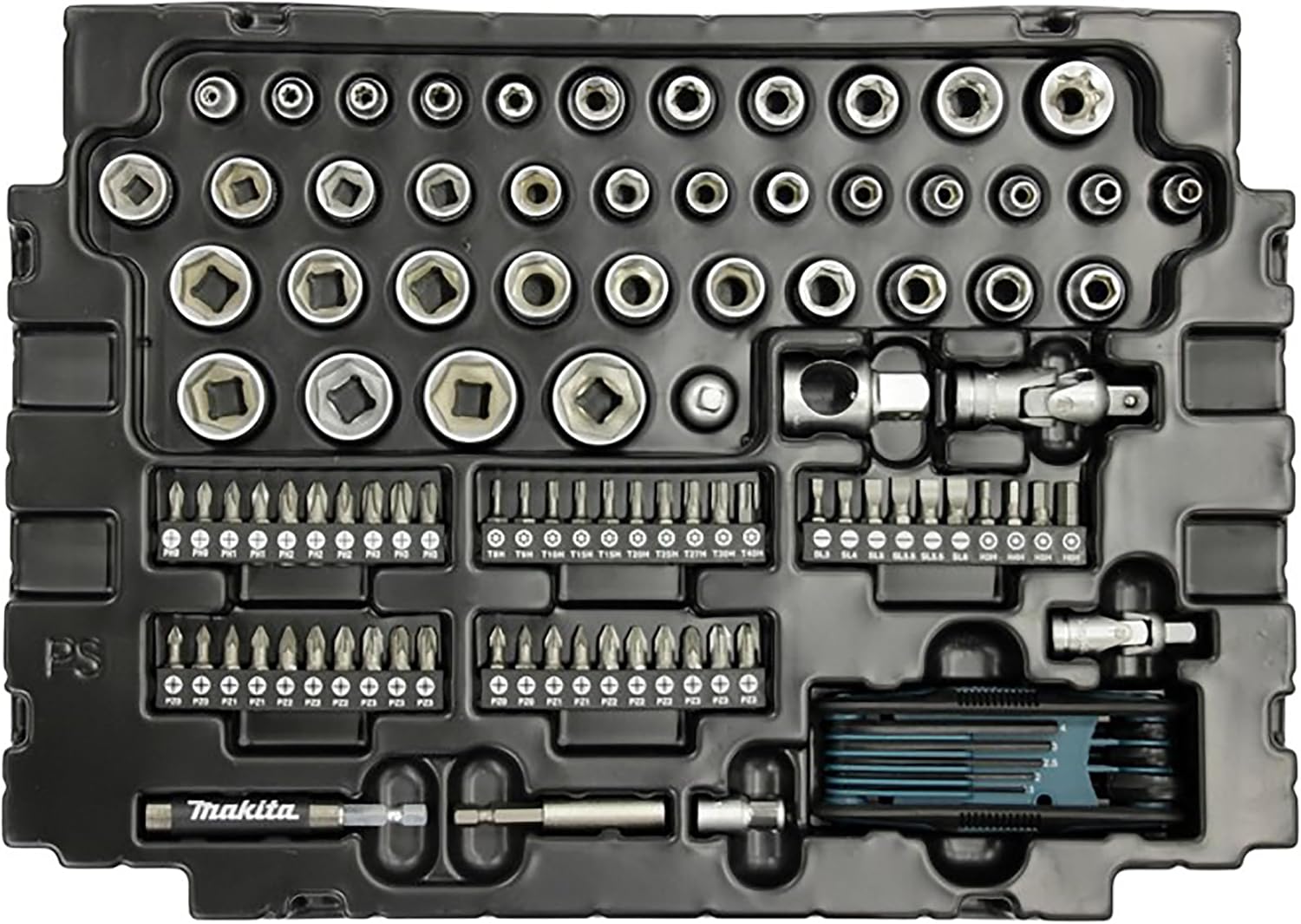 Makita E-08713 120 Piece Maintenance Set Supplied in a Makpac Case