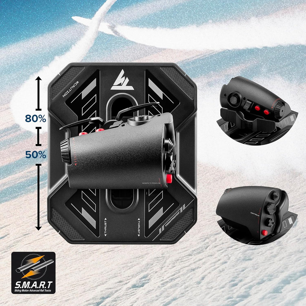 Thrustmaster Sol-R4 HOTAS Flight Stick and Throttle - Hall Effect Joystick, 58 Buttons for Flight Simulation - Compatible with PC