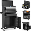 INTERGREAT Rolling Tool Chest with Wheels and 5 Drawers, Detachable Tool Cabinet with Lock for Garage, Locking Mechanic Tool Cart with Black Liner for Warehouse, Workshop, High Capacity