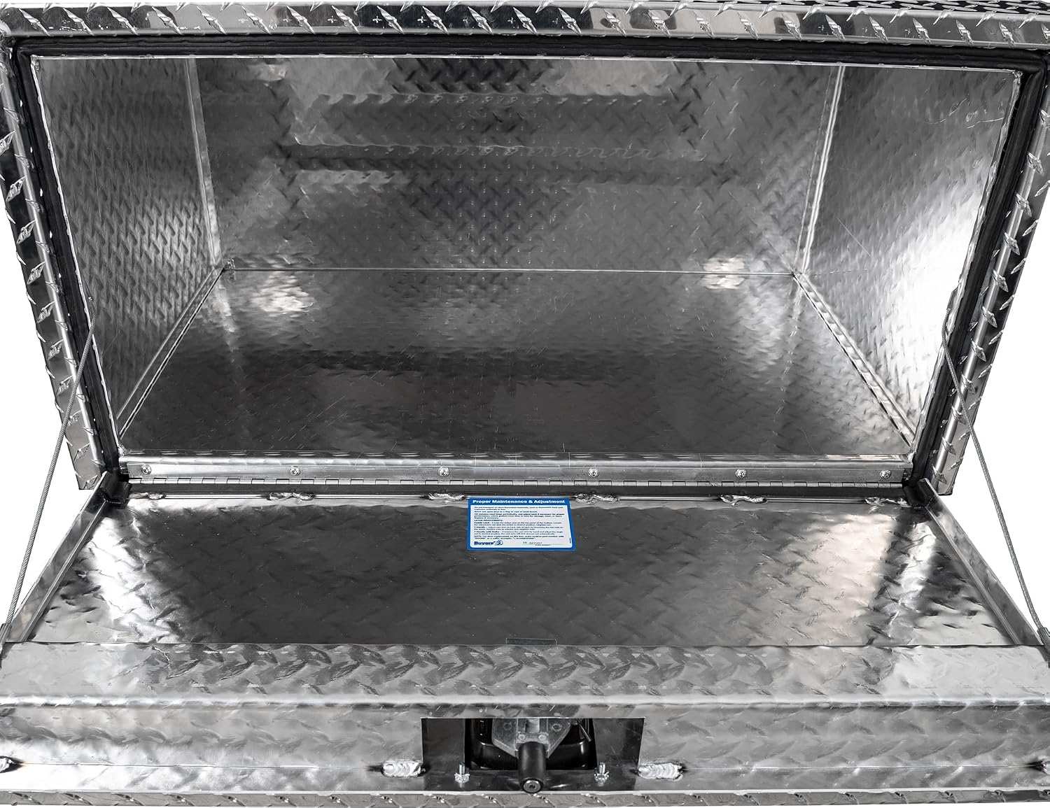 Buyers Products 1705119 Diamond Tread Aluminum Underbody Truck Tool Box, 18 x 24 x 36, Made in USA, .100 in. Thick, Corrosion-Resistant, Locking Compression Latch, Secure Storage for Work Trucks