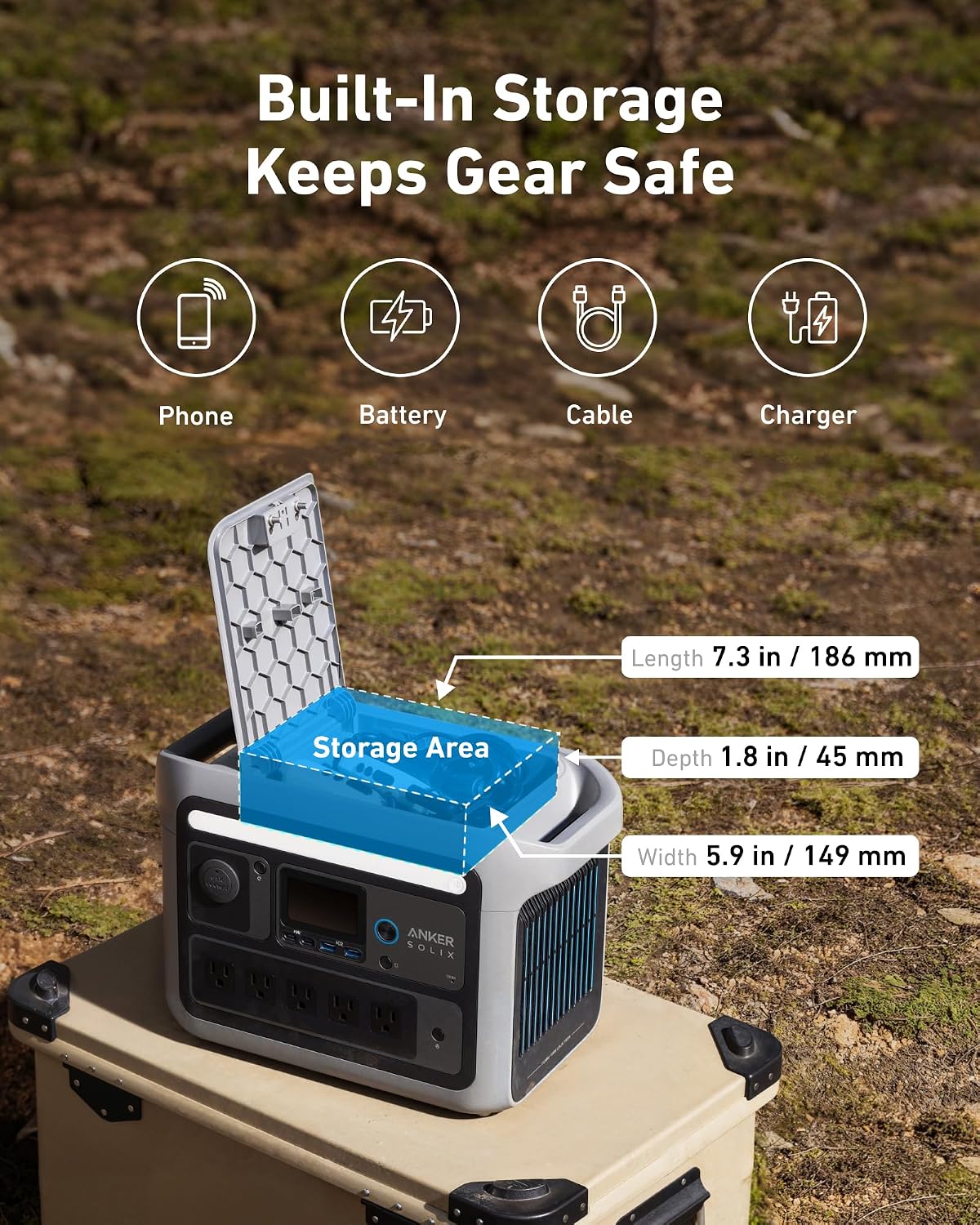Anker SOLIX C800 Portable Power Station with 200W Solar Panels, 1200W (Peak 1600W) Solar Generator, Full Charge in 58 Min, 768Wh LiFePO4 Battery for Outdoor Camping, RVs, Road Trip, and Power Outages
