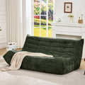 Bean Bag Chairs for Adults Giant Bean Bag Chair Memory Foam BeanBag Chair Bean Bag Sofa with Filler Faux Fur Fireside Beanbags Lazy Sofa for Living Room Bedroom Office (Green Chenille, 3-Seater)