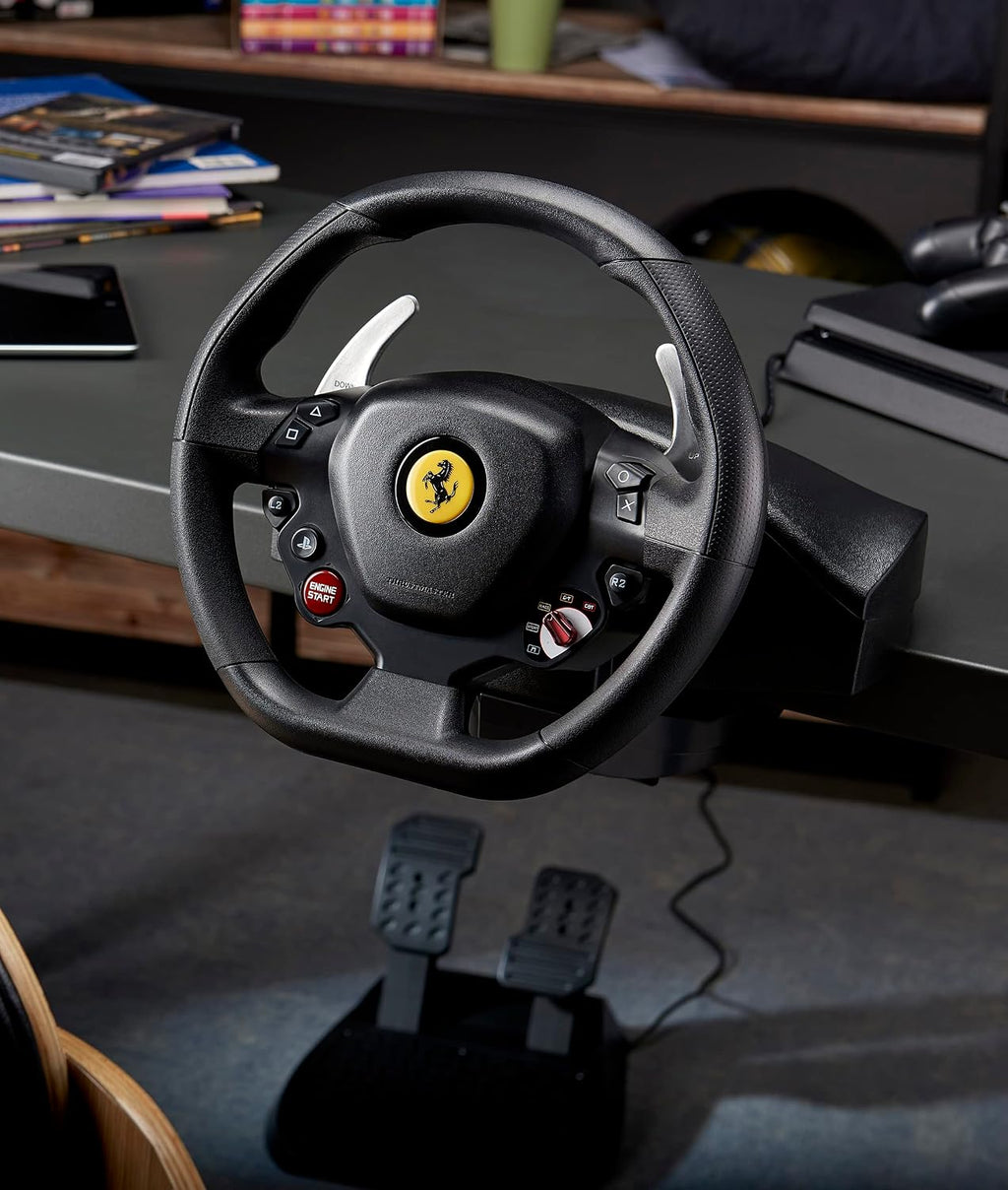 Thrustmaster T80 Ferrari 488 GTB Edition Racing Wheel (compatible w/ PS5, PS5 Pro, PS4 & PC)
