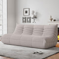 WHGBJA Bean Bag Chairs for Adults, BeanBag Reading Chair Memory Foam Couch 3-Seater, Floor Chair Soft Teddy Material, Comfy Reading Nook Chairs for Bedroom Living Room Office (Grey)