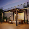Pamapic 10 * 12FT Pergola,4 * 4 Inch Thickened Pillars & Enlarged Base,Outdoor Hardtop Lean to Gazebo,Wall Mounted Pergola,Pergolas Gazebos Clearance,Aluminum Frame Pergola,UV Resistant Patio Roof