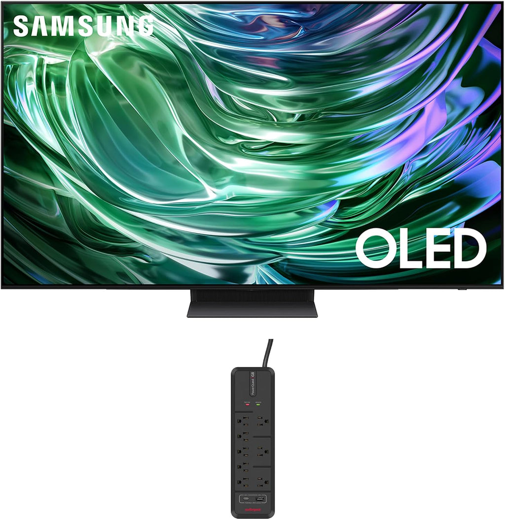 Samsung QN77S90DAFXZA 77 Inch 4K OLED Smart TV with Dolby Atmos and an AudioQuest G8 8-Outlet USB-A/USB-C AC Power Surge Protector (2024)