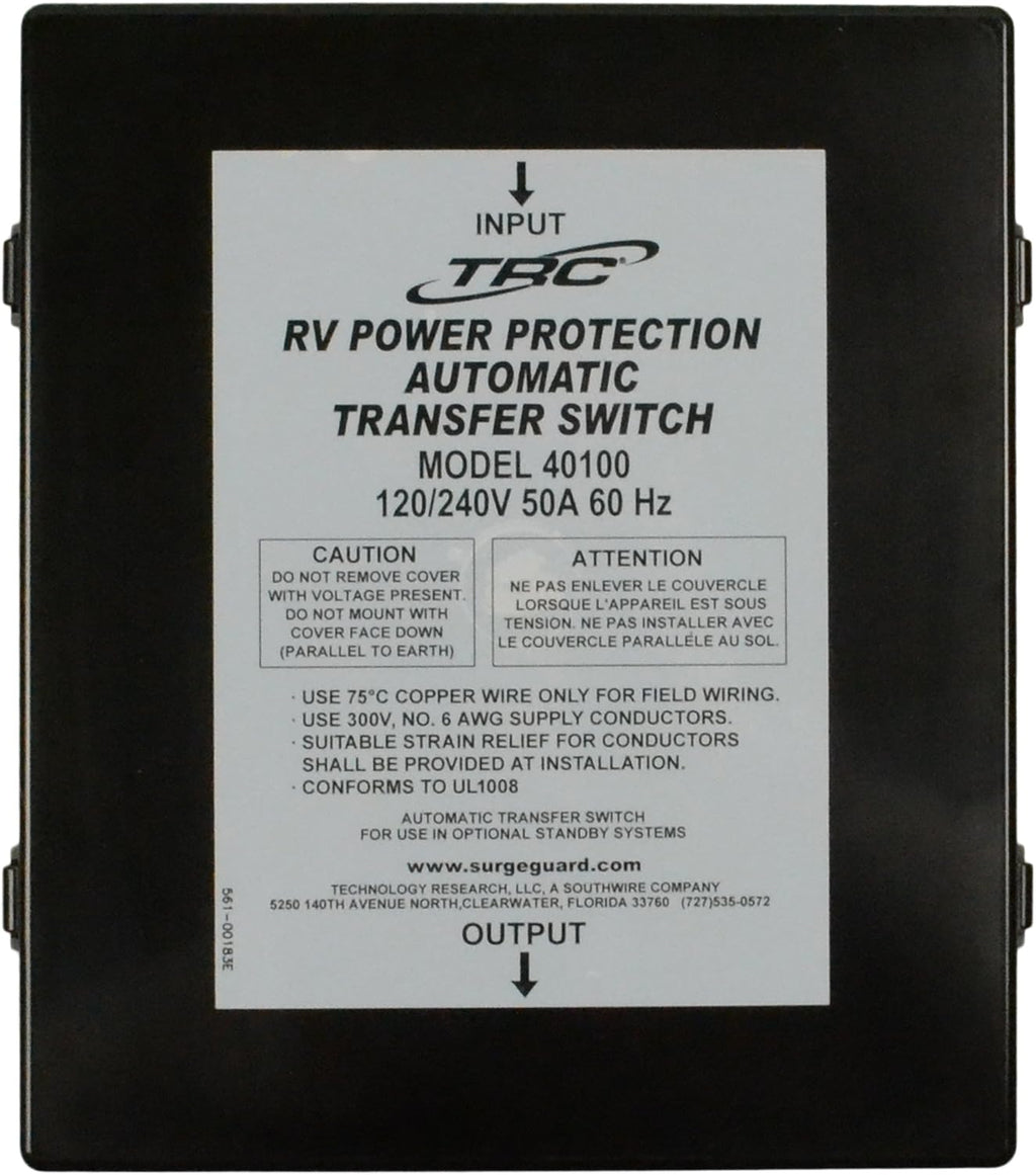 TRC 40100-001 Automatic Transfer Switch, 50 Amperes
