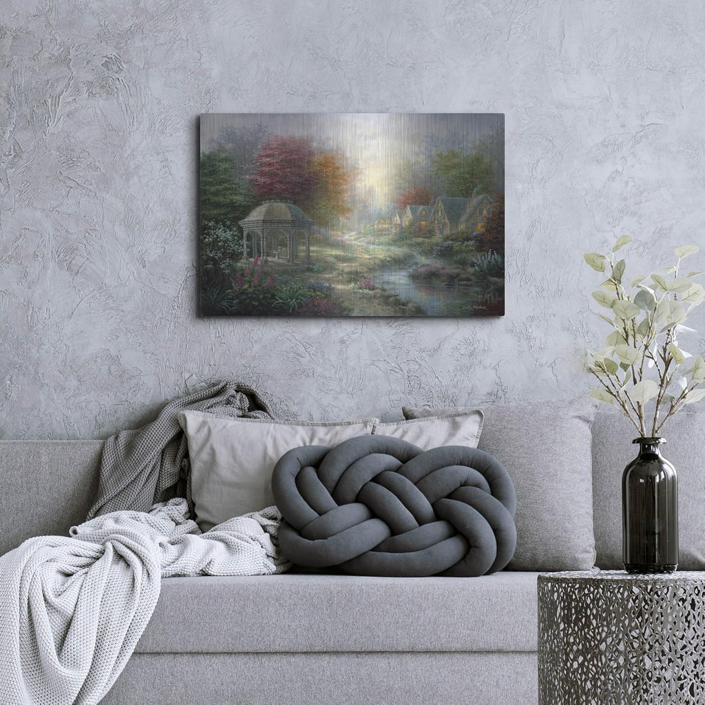 'Gazebo Village' by Nicky Boehme Metal Wall Art, 36' x 24'