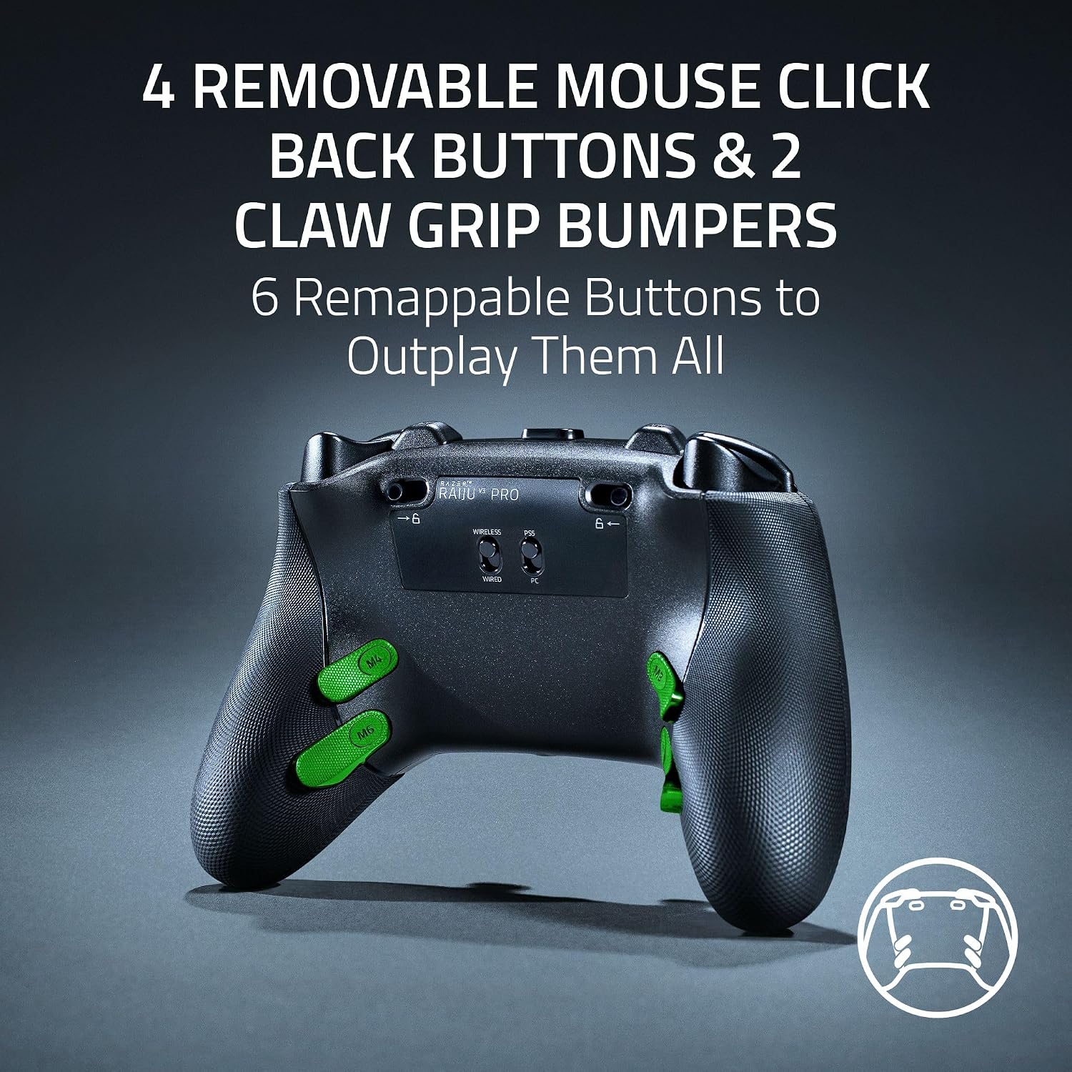 Razer Raiju V3 Pro Wireless Esports Controller – Officially Licensed for PlayStation, Lag-free Esports Grade Performance, 6 Remappable Buttons, TMR Thumbsticks, Fast Triggers, for PS5 & PC – Black