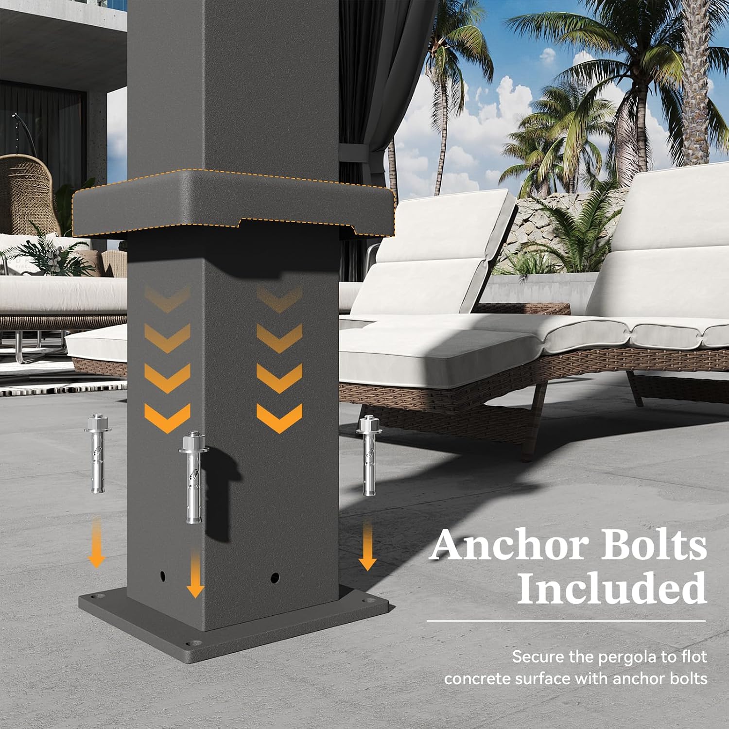 Louvered Pergola 10FTx 12FT Outdoor Aluminum Pergola with Adjustable Top for Decks, Gardens and Backyards, Gray