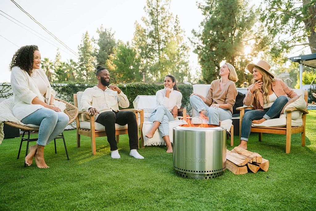 Solo Stove Bonfire with Stand | 19.5' Smokeless Fire Pit, Removable Ash Pan | Portable Stainless Steel Wood Burning Outdoor Fireplace, Ideal for 4–6 People, 21.75 lbs