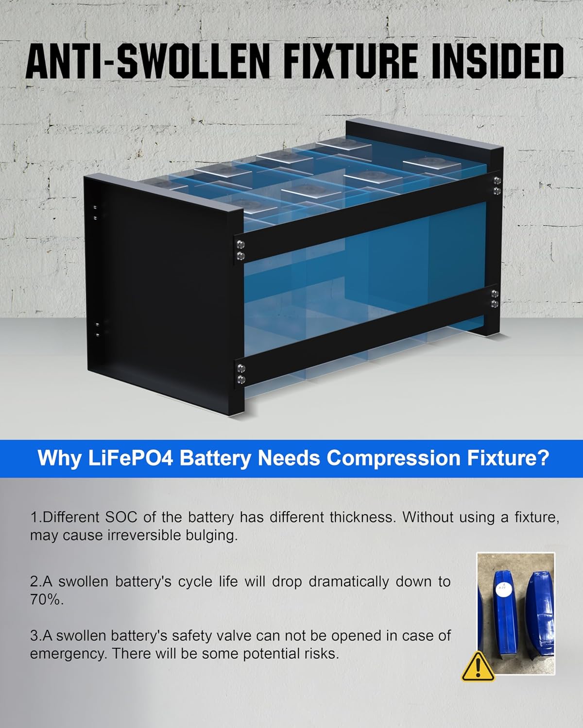 ECO-WORTHY 3584Wh 12V 280Ah LiFePO4 RV Battery w/Bluetooth & Low Temp Cutoff - Built-in 200A BMS - Deep Cycle for Camper, Trailer, Off-Grid, Solar System