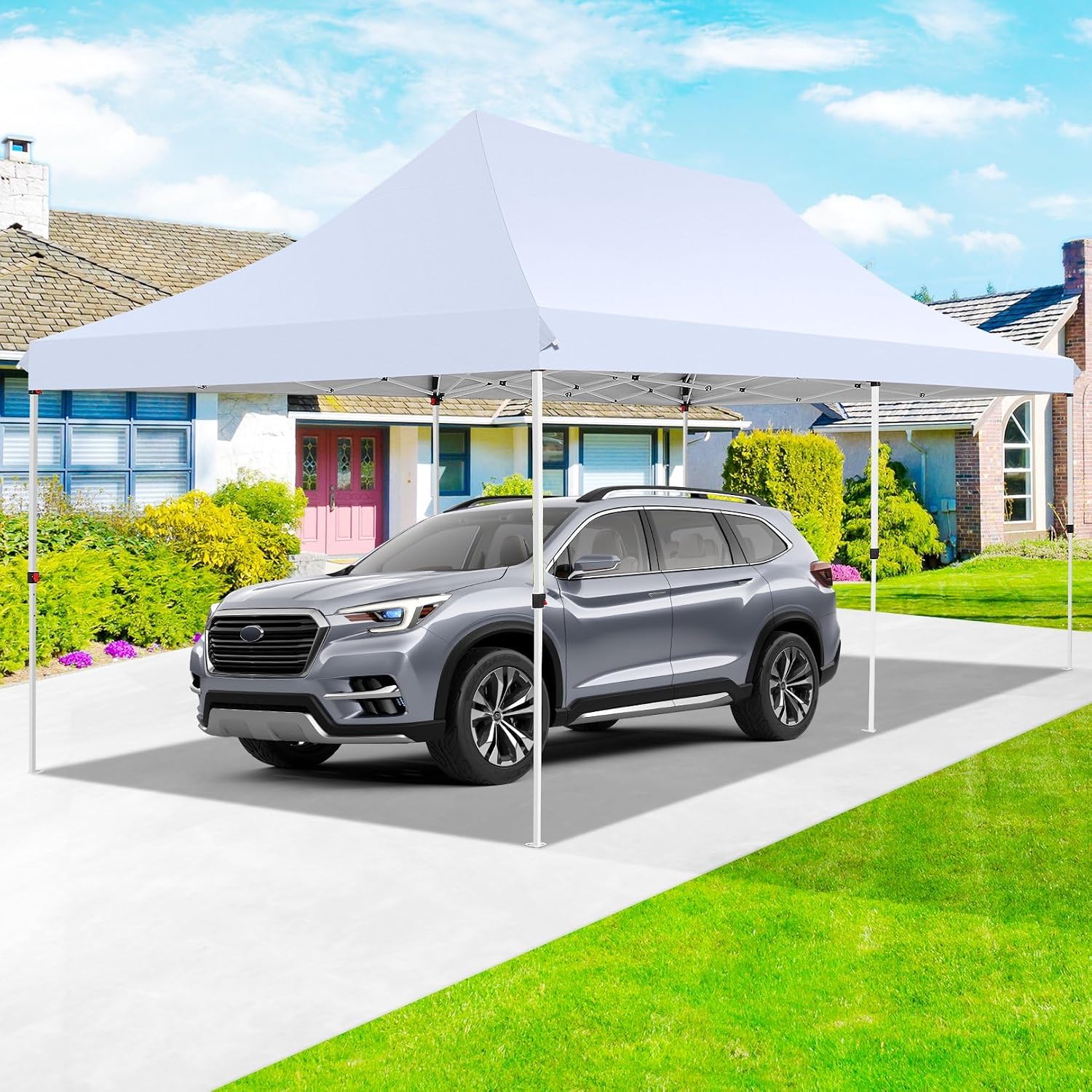 COBIZI 10x20 Pop Up Canopy with 4 Sidewalls, Conical Party Tent 10x20 with 3 Adjustable Height Waterproof, UV-Resistant with Carry Bag, Sandbag, Stake, Ropes for Parties, Commercial (Frame Upgraded)