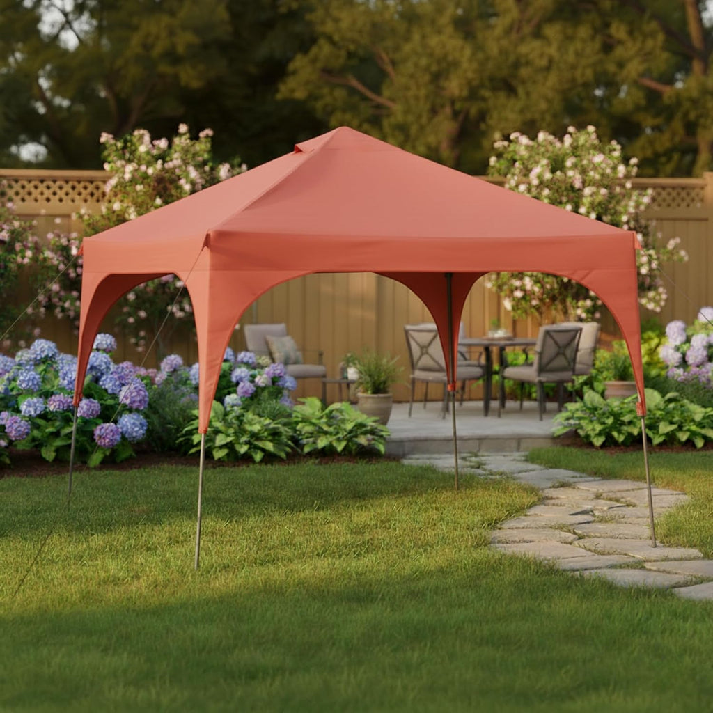 Garden Winds Reinforced RipLock 350 Replacement Canopy Top Cover Compatible with Coleman Instant 10' x 10' Tent Gazebo Model 2000023970 - Terra Cotta