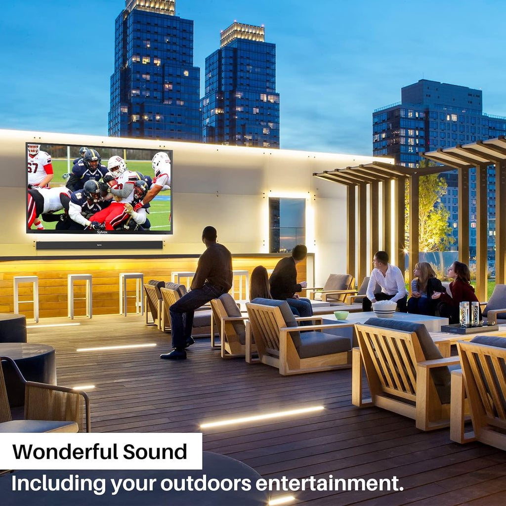 SYLVOX Outdoor TV, 75-Inch Waterproof Smart TV, 2000 nits Full Sun TV, 4K, Dolby Atmos, Waterproof Soundbar, & Adjustable Wall Mount
