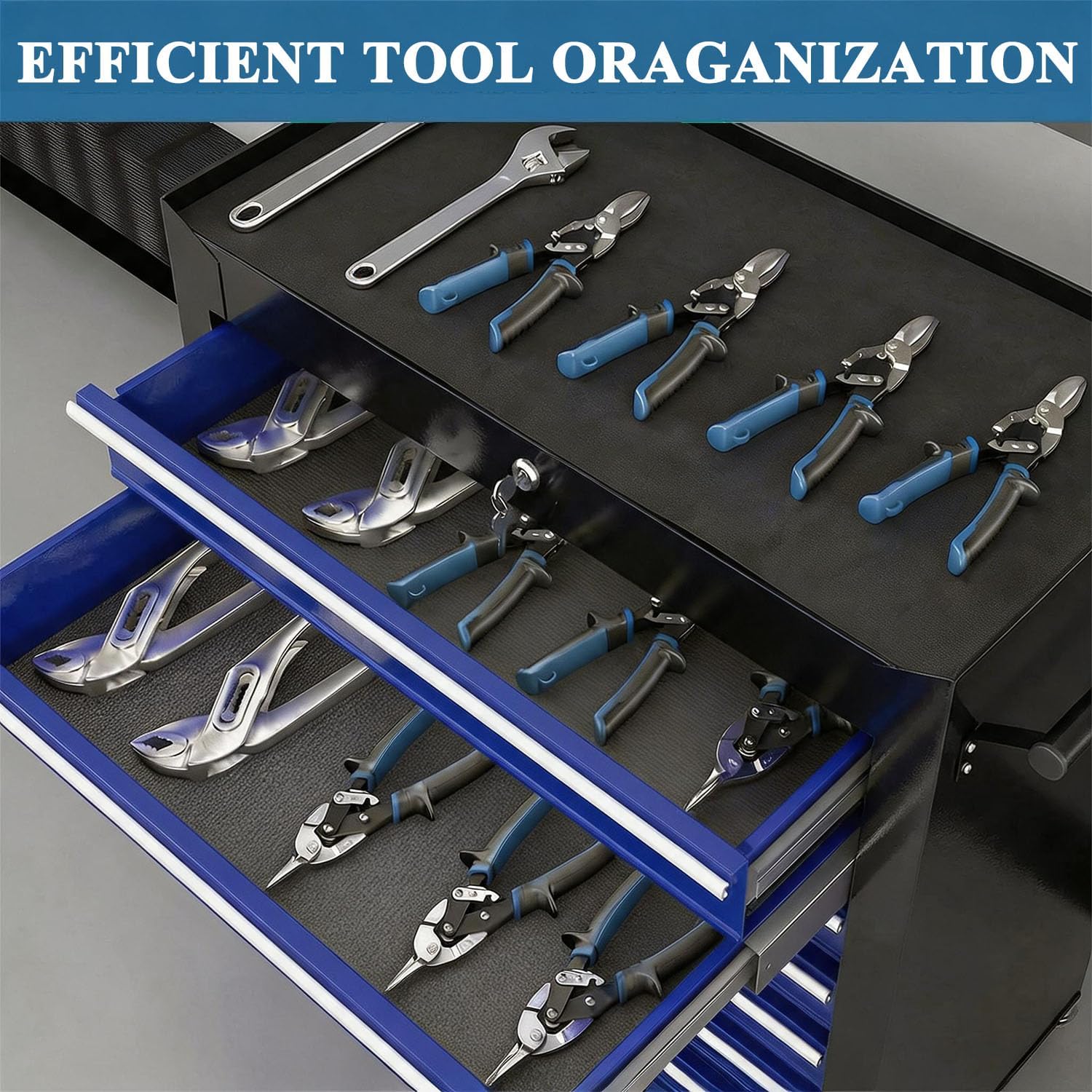 7 Drawers Tool Cart on Wheels,Multifunctional Rolling Tool Chest Tool Storage,Drawers Rolling Tool Trolley Organizer Tool Case for Garage,Warehouse,Workshop,Repair Shop (7 Drawers-Black&Blue)