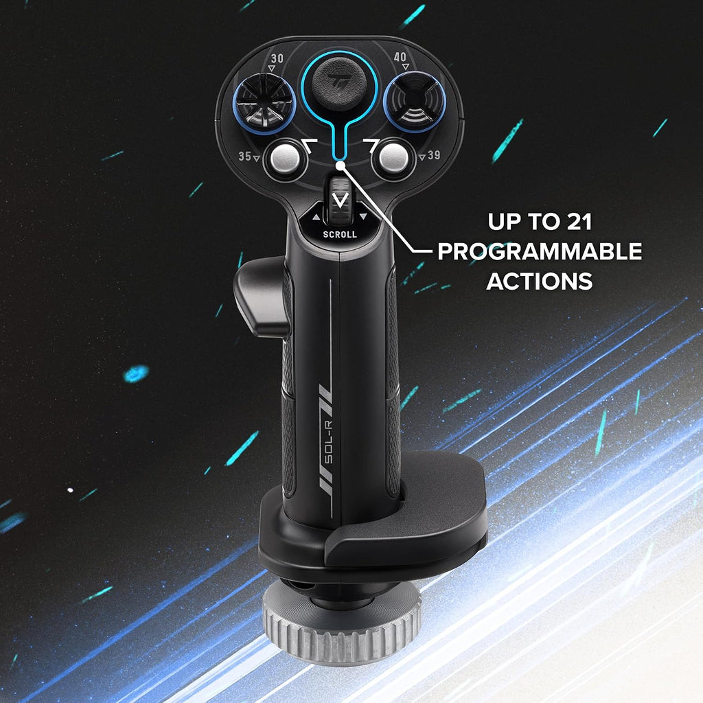Thrustmaster Sol-R3 AVA Add-On Grip - Hall Effect Technology, 21 Action Buttons for Space Sim Racing Simulator Accessories - Compatible with PC