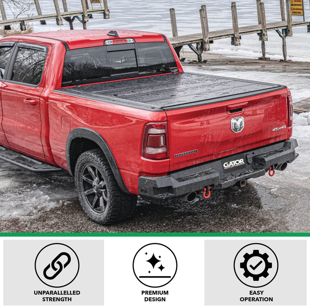 Gator FX Hard Quad-Fold Truck Bed Tonneau Cover | 8828310 | Fits 2008 - 2018 Ford Super Duty 6' 9' Bed (81')