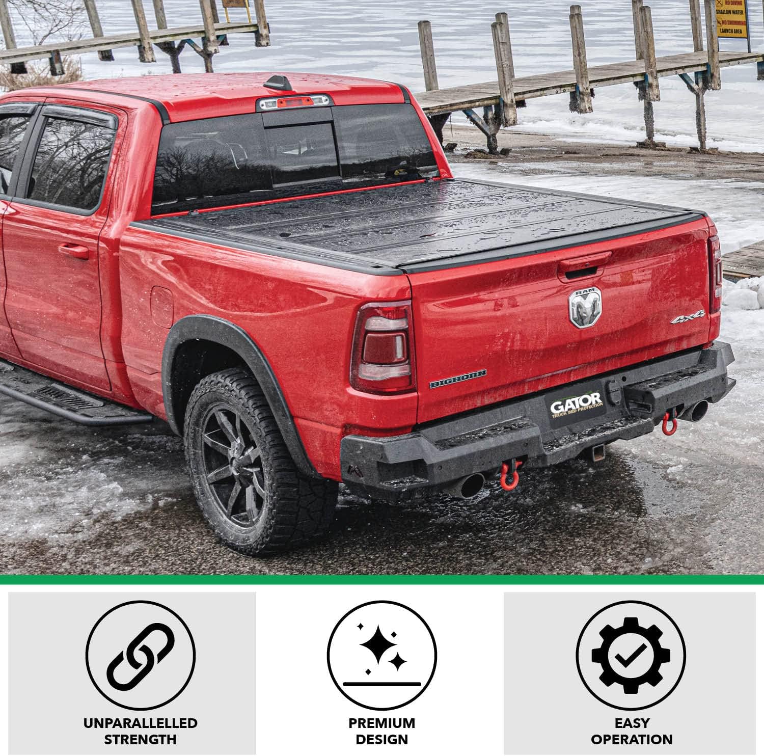 Gator FX Hard Quad-Fold Truck Bed Tonneau Cover | 8828310 | Fits 2008 - 2018 Ford Super Duty 6' 9' Bed (81')