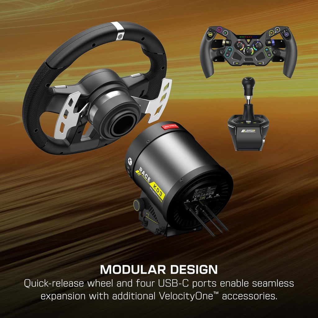 Turtle Beach VelocityOne Race KD3 Direct Drive Force Feedback Racing Wheel & Pedals for Xbox Series X|S, Xbox One & Windows 10/11 PC, USB C Connectivity