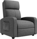 ComfyCorner Recliner Chair for Adults, Reclining Sofa with Side Pocket, Linen Fabric Recliner Sofa with Adjustable Backrest and Footrest, Modern Home Theater Seating for Living Room, Bedroom