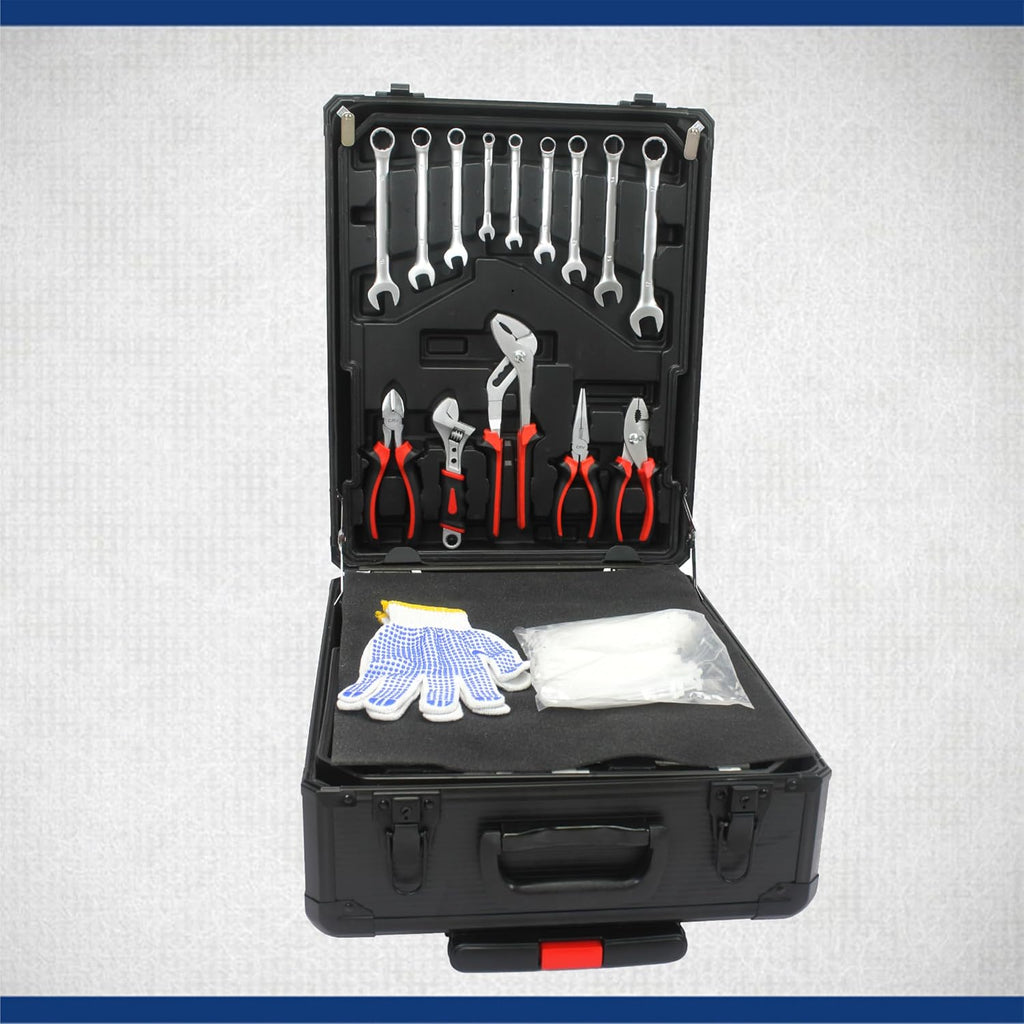 Rolling toolset case-899pcs Home Repair Tool Set Kit,Tool Trolley Case with Socket Wrench Hand Tool Set(4 Drawers), General Household Tool Kit with Rolling Toolbox, Tool Kit case on wheels