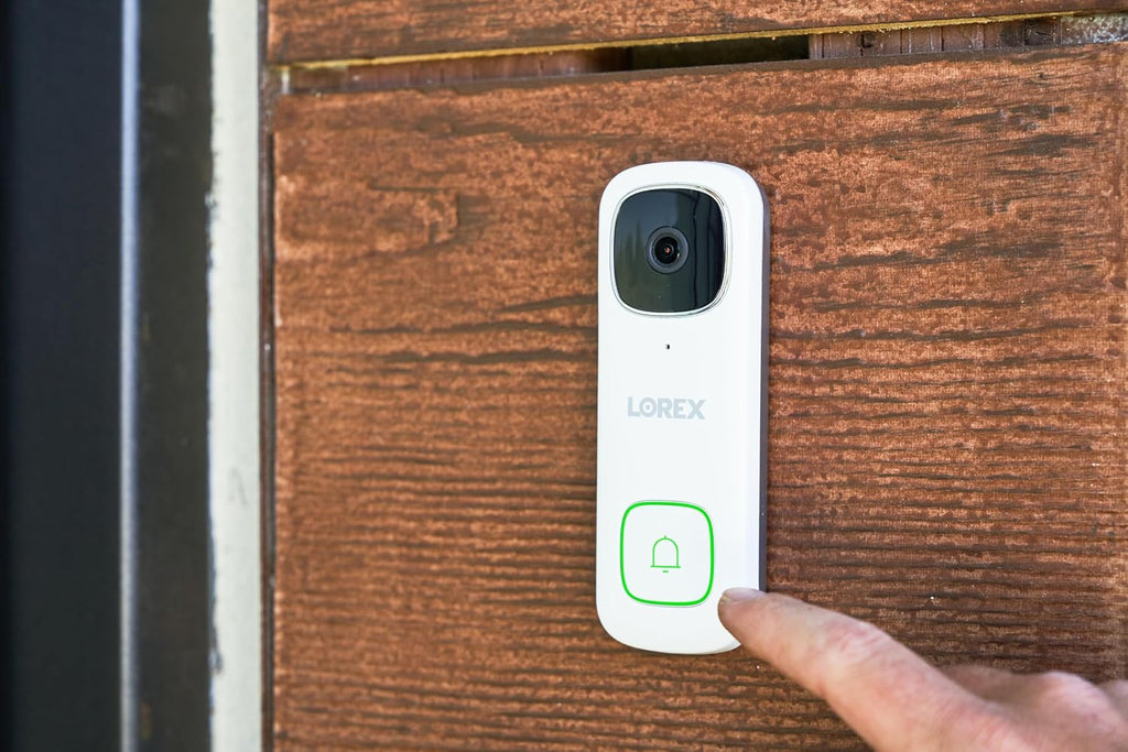 Lorex 2K Wired WiFi Smart Video Doorbell Camera | No Subscription Fee | 32GB MicroSD Card Included | Smart Security Lighting | Night Vision | Motion Detection | IP65 | Requires Existing Wiring | White