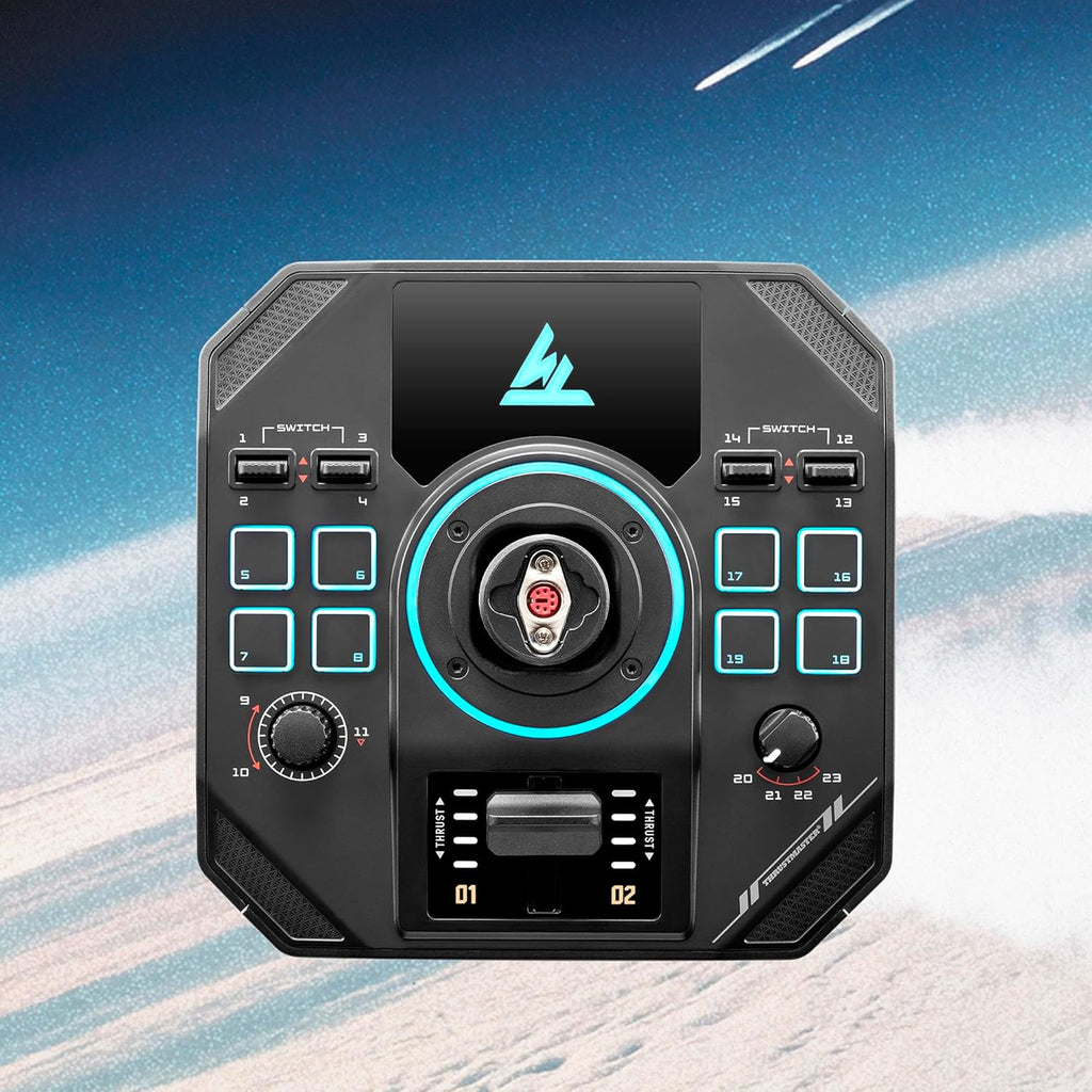 Thrustmaster Sol-R4 HOTAS Flight Stick and Throttle - Hall Effect Joystick, 58 Buttons for Flight Simulation - Compatible with PC