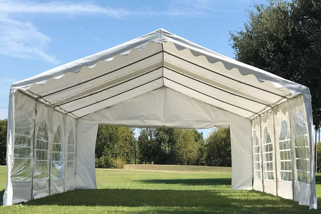 DELTA 26'x16' Budget PE Party Tent + (2) Long Bags + (1) Short Bag, Tents for Parties, Canopy Carpas para Fiestas,Wedding Event Tents for Outdoor Events (B Model)