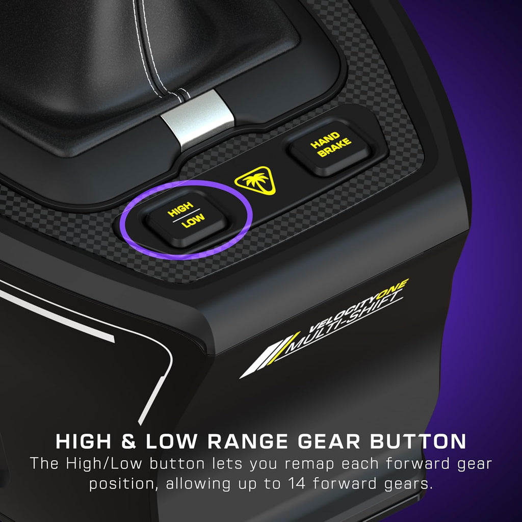 Turtle Beach VelocityOne Multi-Shift Sim Racing Shifter & Handbrake for Windows PC, Xbox Series X|S & Xbox One – 7-Gear + R H-Gate & Sequential Shifter, Handbrake, Hall-Effect Magnetic Sensors – Black