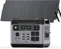 OUKITEL P2001 Pro 3200W/2048Wh Power Station With 2 * 500W Solar Panels, Solar Generator with 4 AC Outlets (6400W Peak), 1.5H Full Charging, APP Control Battery Backup for Home, Camping