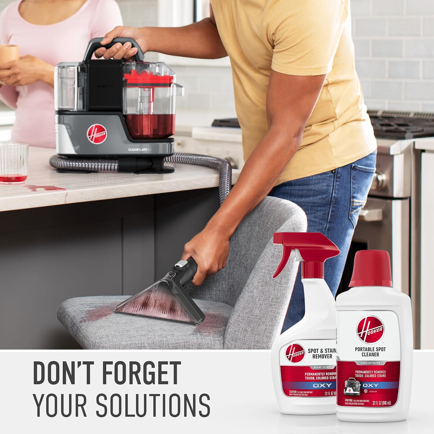 Hoover ONEPWR CleanSlate Cordless Portable Carpet + Upholstery Spot Cleaner Machine, Powerful Suction, Versatile Tools, Car and Auto Detailer, Pair with Hoover Spot & Upholstery Cleaner Solution