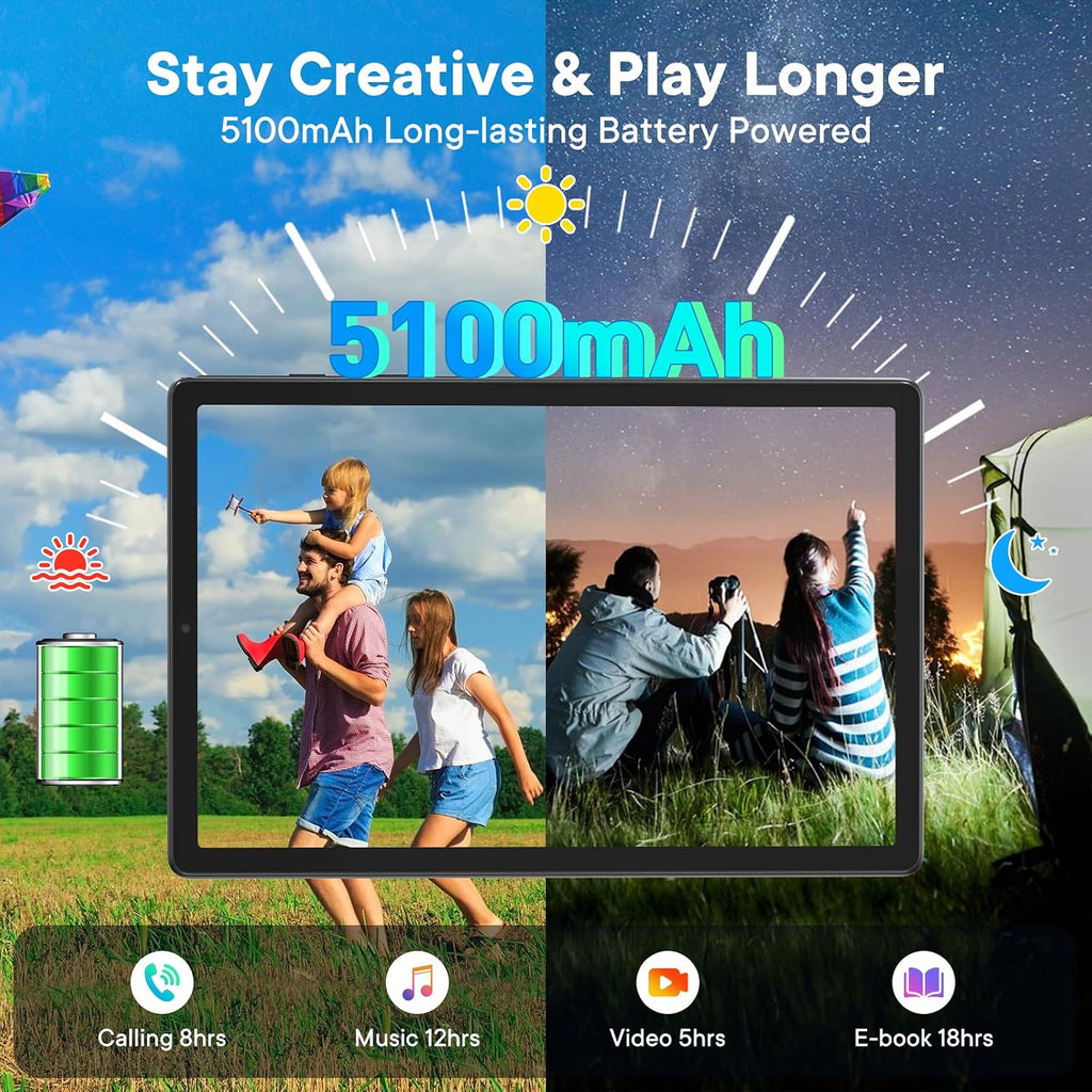 8-Inch 4G LTE Android Tablet with Kids-Proof Case – Unlocked Tablet with SIM Slot, 12GB RAM + 64GB Storage (Expandable to 2TB), MediaTek Octa-Core, IPS Display, Dual-Band Wi-Fi, 5100mAh Battery, Pink