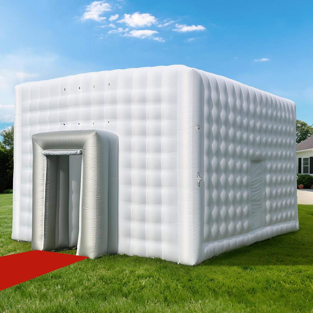 Giant 20x17x12' Inflatable Nightclub with Blower, Inflatable Outdoor Party Tent for Parties, Corporate Events, Festivals, and Special Gatherings - White
