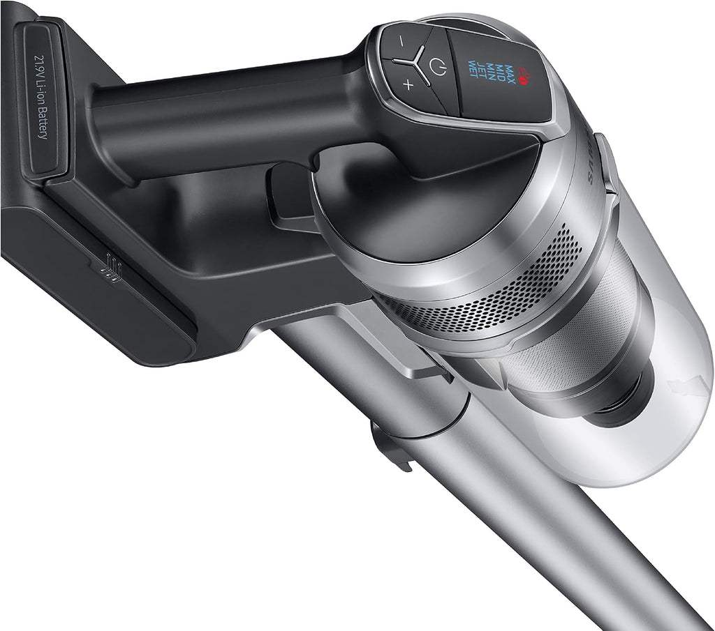 SAMSUNG Jet 75 Complete Cordless Stick Vacuum Cleaner w/ Clean Station, Removable Battery, Lightweight, Powerful Cleaning for Hardwood Floors, Carpets, Area Rugs, VS20T7551P5/AA, Silver