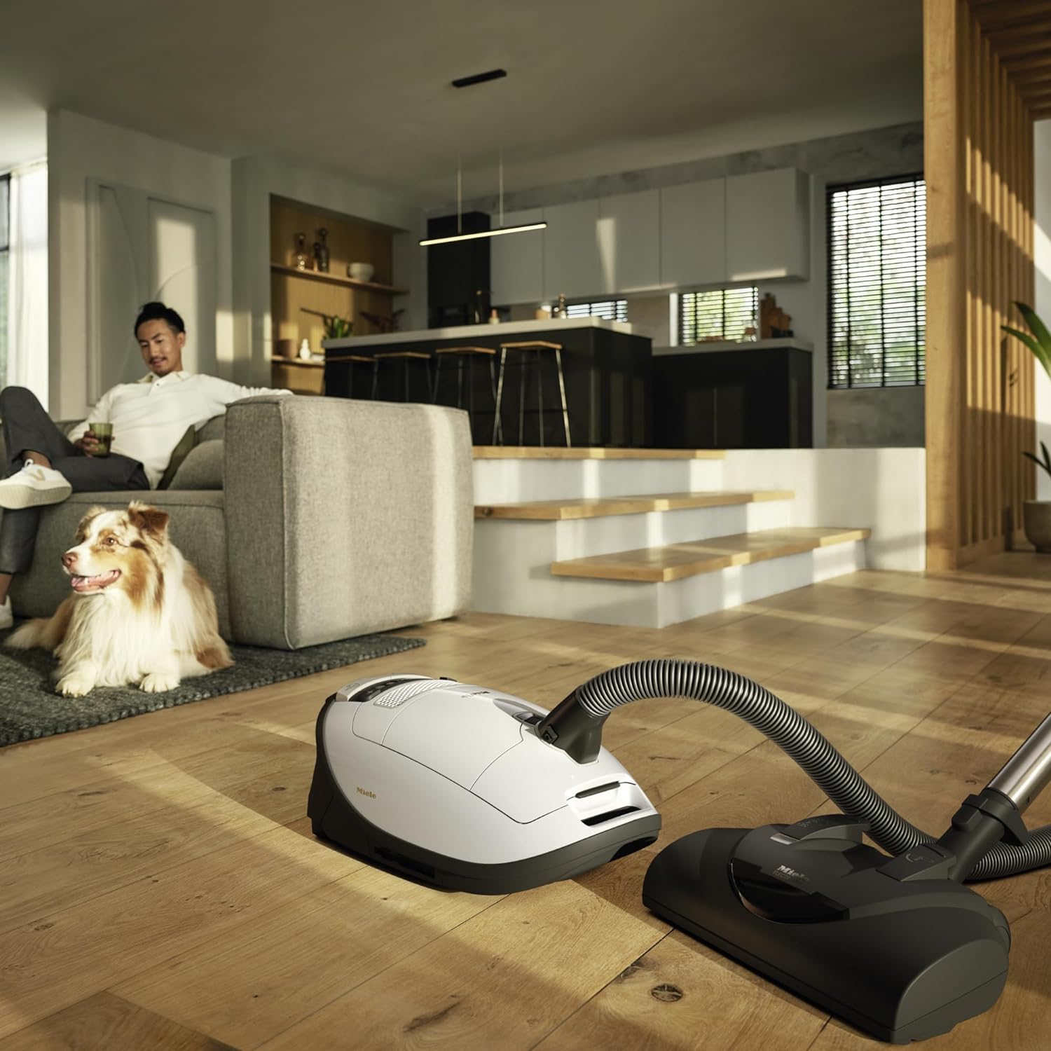 Miele Complete C3 Cat & Dog Bagged Canister Vacuum Cleaner for Pet Owners, Lotus White - 10014520