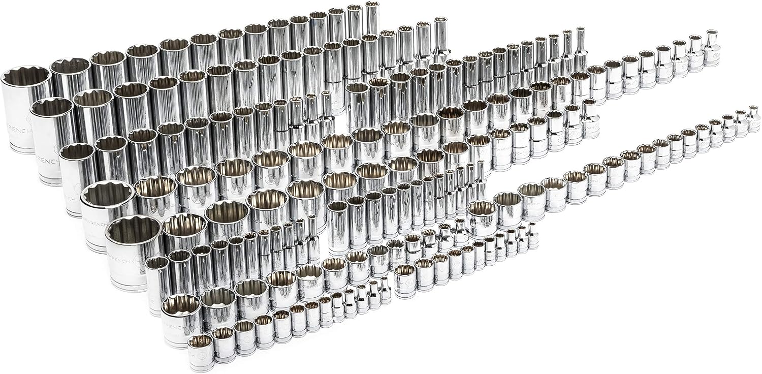 GEARWRENCH 176 Piece 1/4', 3/8' & 1/2' Drive 12 Point Standard and Deep SAE/Metric Master Socket Set - 89074