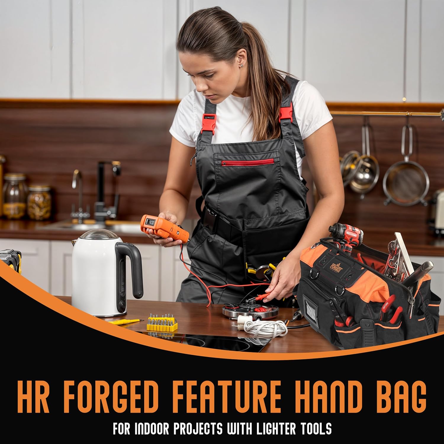 18' Rolling & Duffle Tool Bag - 2 Pack - Portable Tool Bag with Wheels - Water Resistant Fabric - 29 & 15 Pocket Roll Bag for Mechanics, Electricians, Plumbers & Hvac Bag