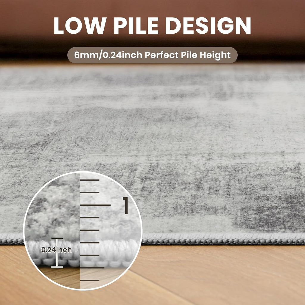 zesthome 9x12 Area Rugs for Living Room, Non-Slip Backing Washable Rug, Modern Abstract Area Rug, Stain Resistant Rugs for Bedroom, Ultra-Thin Large Area Rugs, Area Rug 9x12