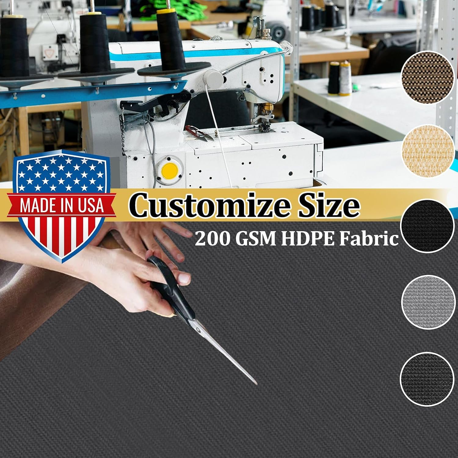 Shade&Beyond Customized Size 12' X 16' Shade Cloth with Grommets, 90% UV Protection Pergola Shade Cover Mesh Tarp Sun Screens for Patio GN08, Dark Gray
