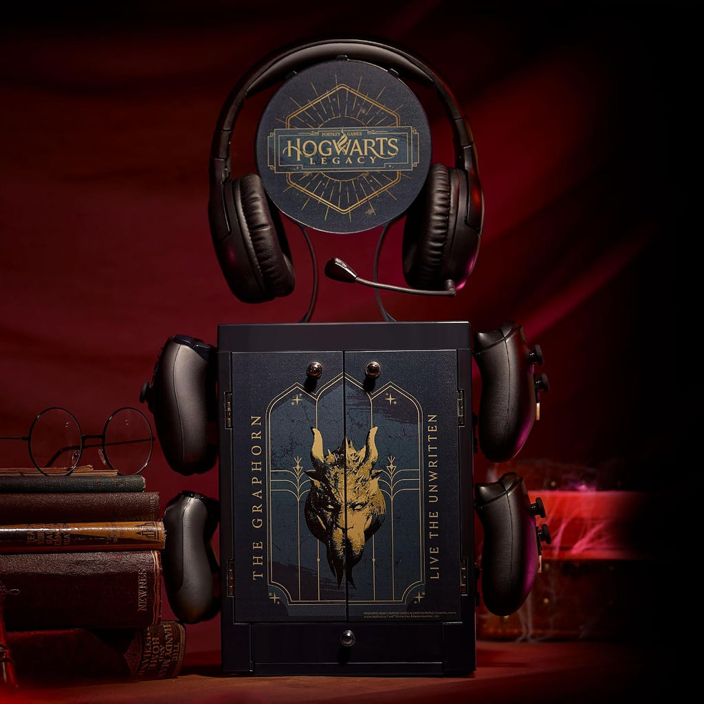 Numskull Official Hogwarts Legacy Gaming Locker Controller Holder & Headset Stand for PS5, Xbox Series X|S and Nintendo Switch