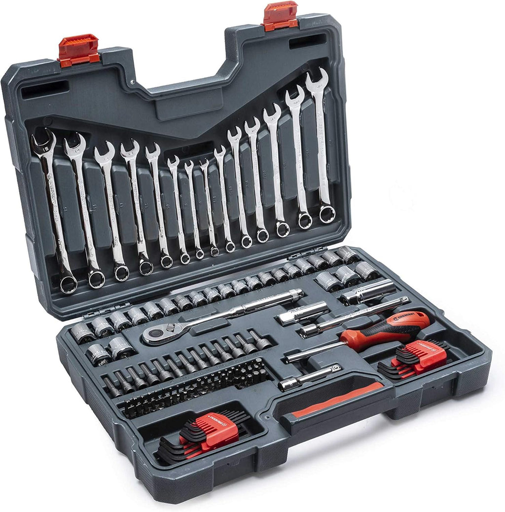 Crescent 128 Piece 3/8' Drive 12 Point Standard SAE/Metric Mechanics Tool Set - CTK128C