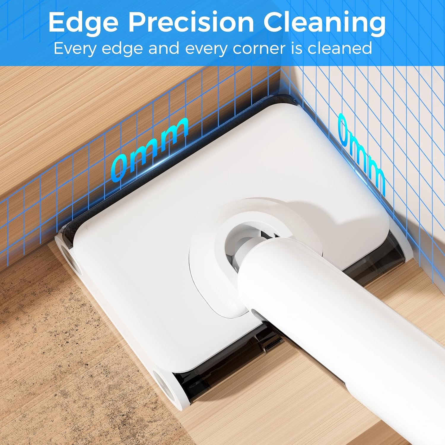 Wet Dry Vacuum Cleaner Cordless, 23KPa Vacuum Mop for Hard Floors, Up to 45 Min Runtime, 180° Lay-Flat Design with Hot Water Self-Cleaning & 185°F Hot Air Drying, Anti-Tangle Brush for Pet Hair
