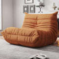 WHGBJA Memory Foam Bean Bag Chair for Adults, Teddy Material Beanbag Sofa with Filler, Cozy Floor Lounge Seat for Living Room, Bedroom, Dorm, Office (Orange)