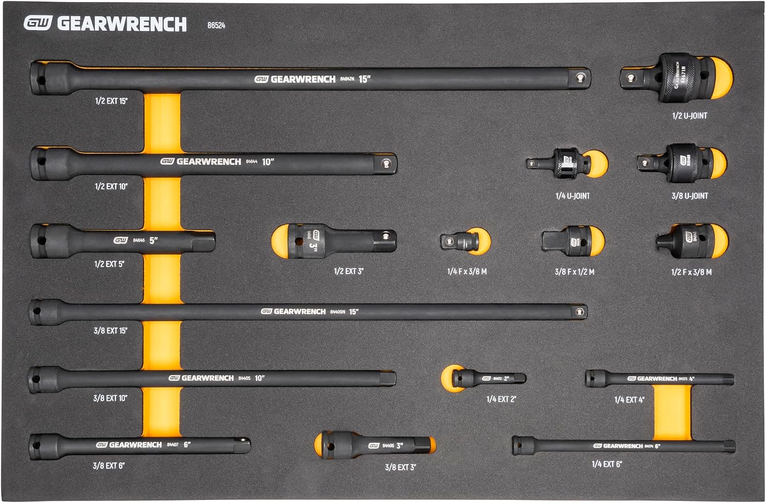 GEARWRENCH 247 Piece MEGAMOD Mechanics Tool Set in Modular Foam Trays with Storage Unit | MEGAMOD247