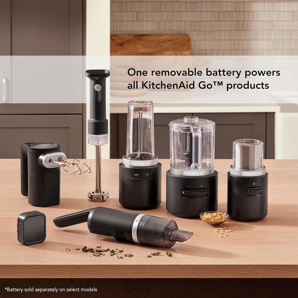 KitchenAid Go™ Cordless Kitchen Vacuum - Battery Included, KKVR121, Black Matte