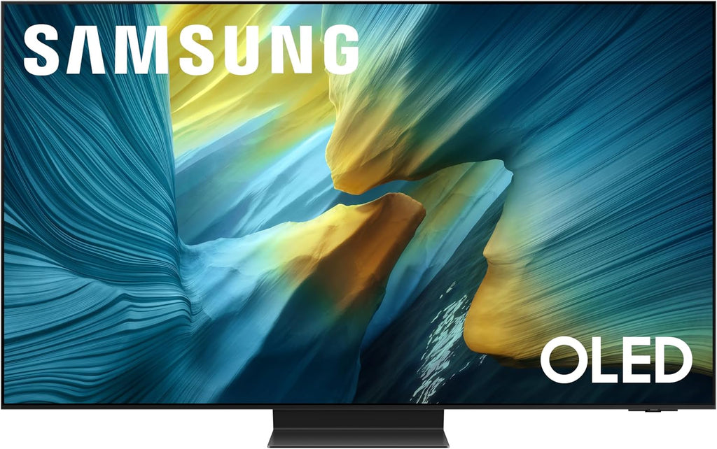 Samsung QN77S95FAFXZA 77 Inch OLED HDR Pro 4K Smart TV with a Walts Large/Extra Large Full Motion Mount for 43'-90' TVs and Amber Protection 3-Outlet-Surge Surge Protector (2025)
