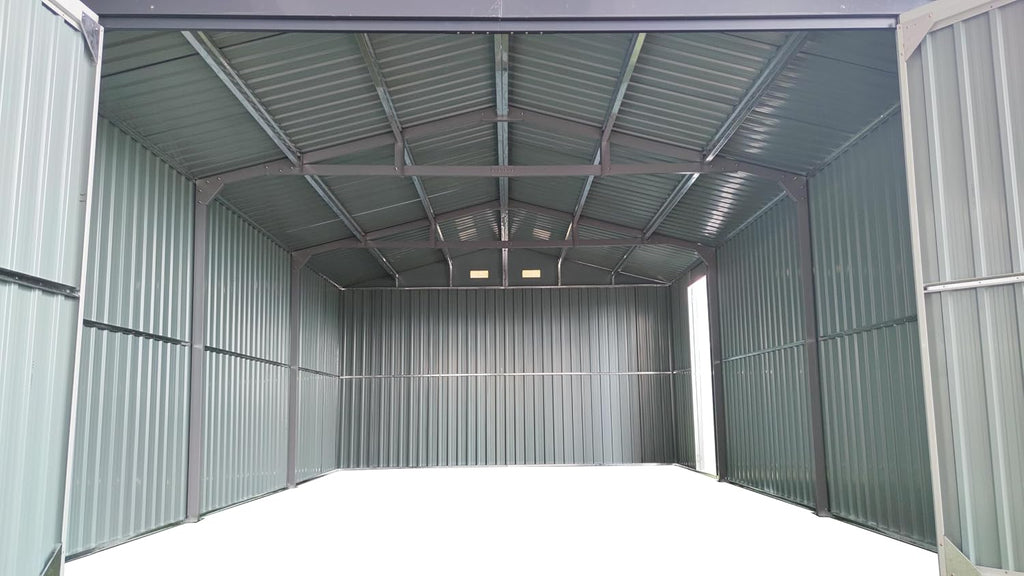 Shed and Outdoor Storage Large 20X13ft, Metal Garage with Window, for Truck, Car, Lawnmower